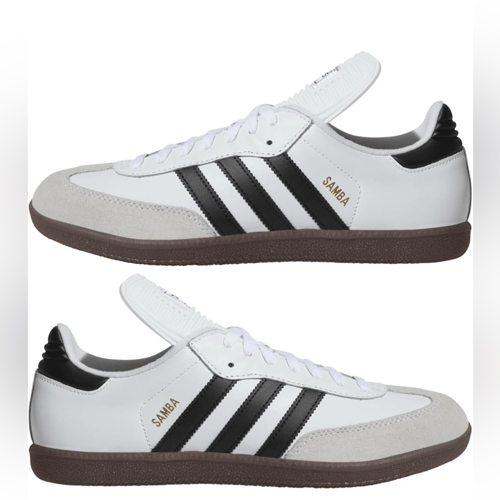 Adidas Samba White and Black Trainers